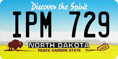 ND license plate IPM729