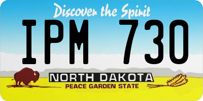 ND license plate IPM730
