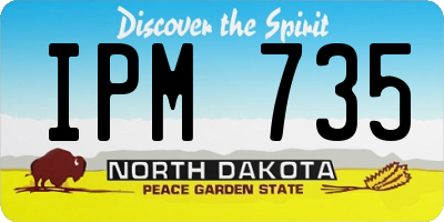 ND license plate IPM735
