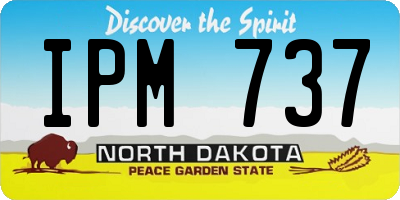 ND license plate IPM737