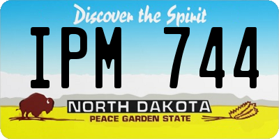 ND license plate IPM744