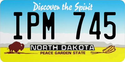 ND license plate IPM745