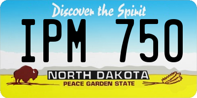 ND license plate IPM750