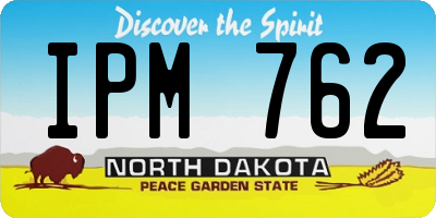 ND license plate IPM762