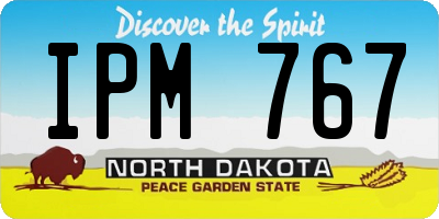 ND license plate IPM767