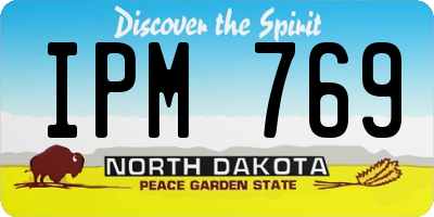 ND license plate IPM769