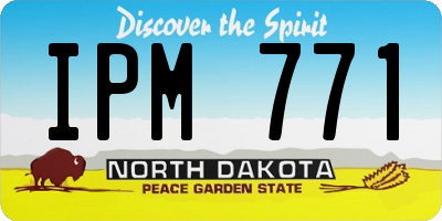 ND license plate IPM771