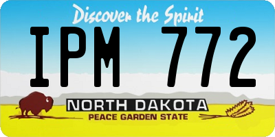 ND license plate IPM772