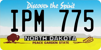 ND license plate IPM775