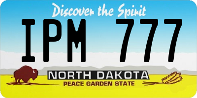 ND license plate IPM777