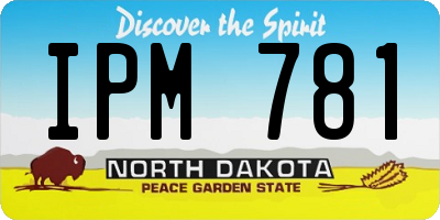 ND license plate IPM781