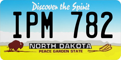 ND license plate IPM782