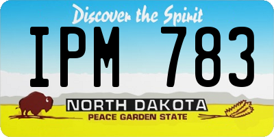 ND license plate IPM783