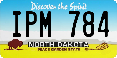 ND license plate IPM784
