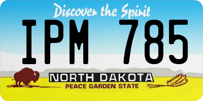 ND license plate IPM785