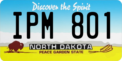 ND license plate IPM801