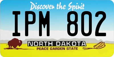 ND license plate IPM802