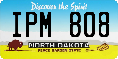 ND license plate IPM808