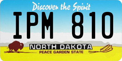 ND license plate IPM810