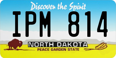 ND license plate IPM814