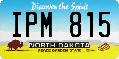 ND license plate IPM815