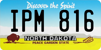 ND license plate IPM816