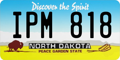 ND license plate IPM818