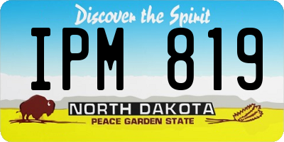 ND license plate IPM819