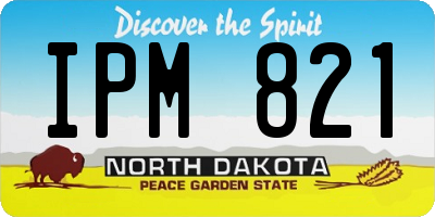 ND license plate IPM821