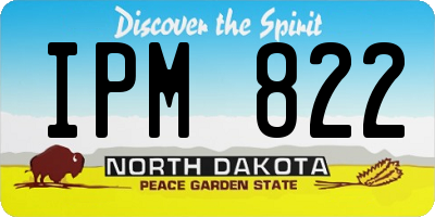 ND license plate IPM822