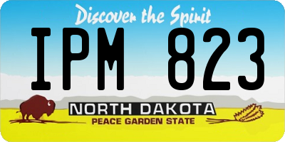 ND license plate IPM823