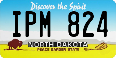 ND license plate IPM824