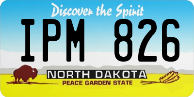 ND license plate IPM826
