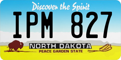 ND license plate IPM827