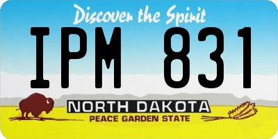 ND license plate IPM831