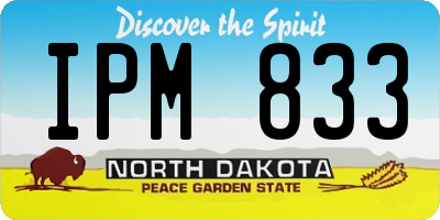 ND license plate IPM833