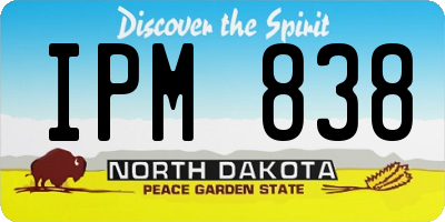 ND license plate IPM838