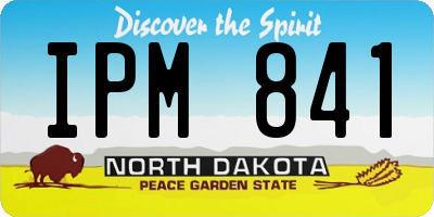 ND license plate IPM841
