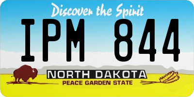 ND license plate IPM844