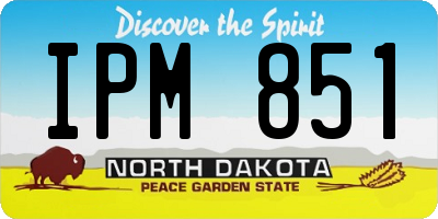 ND license plate IPM851
