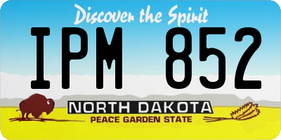ND license plate IPM852