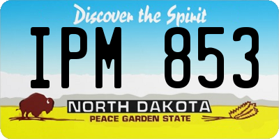 ND license plate IPM853