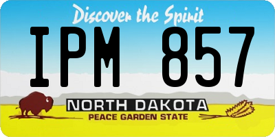 ND license plate IPM857