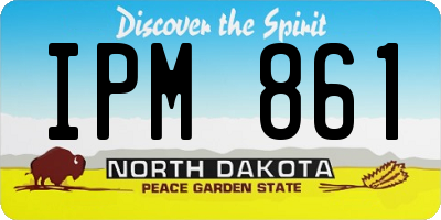 ND license plate IPM861