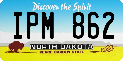 ND license plate IPM862