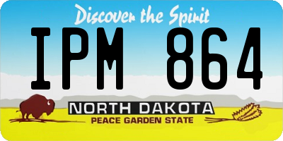 ND license plate IPM864