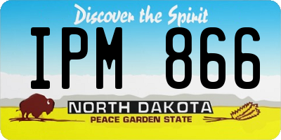 ND license plate IPM866