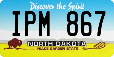 ND license plate IPM867