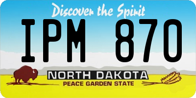 ND license plate IPM870