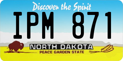 ND license plate IPM871